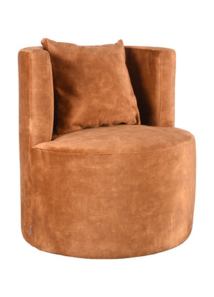 LABEL51 Fauteuil Evy - Oker - Velours - 65 cm