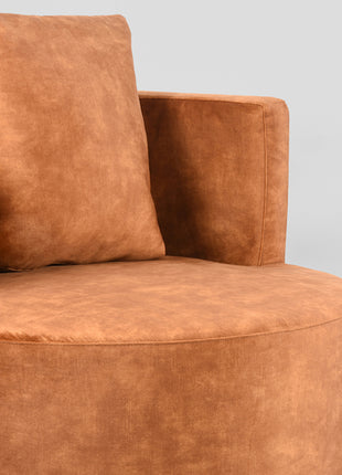 Fauteuil Evy - Oker - Velours - 90 cm