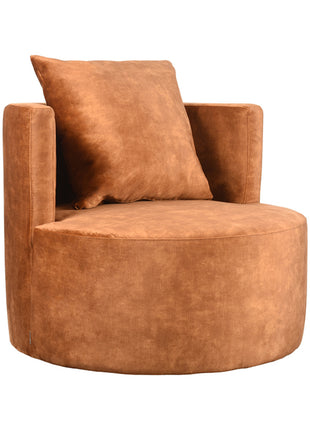 Fauteuil Evy - Oker - Velours - 90 cm