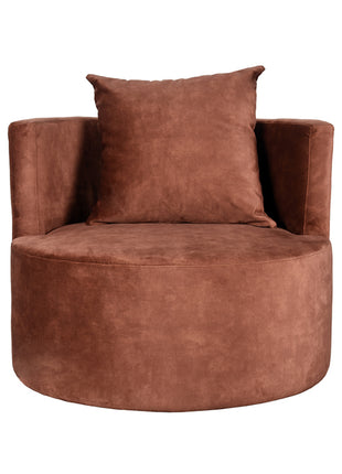 LABEL51 Fauteuil Evy - Rust - Velours - 90 cm