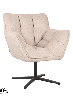 LABEL51 Fauteuil Ian - Naturel - Boucle