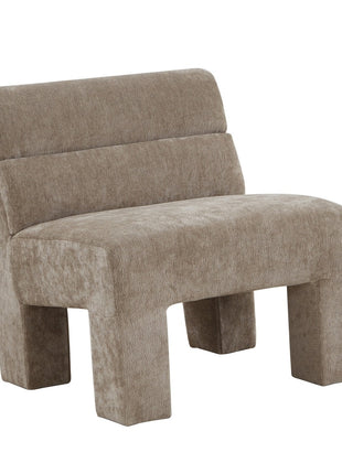 Fauteuil Micha in stof taupe**