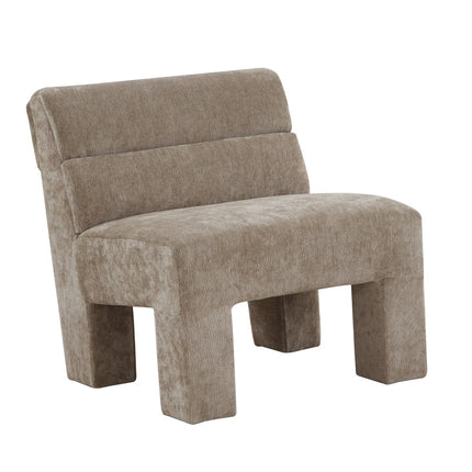 Fauteuil Micha in stof taupe**
