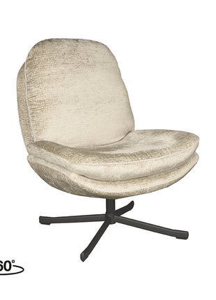 Fauteuil Noel - Beige - Stof