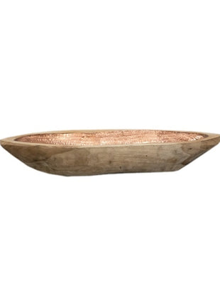 Houten schaal Perahu ovaal