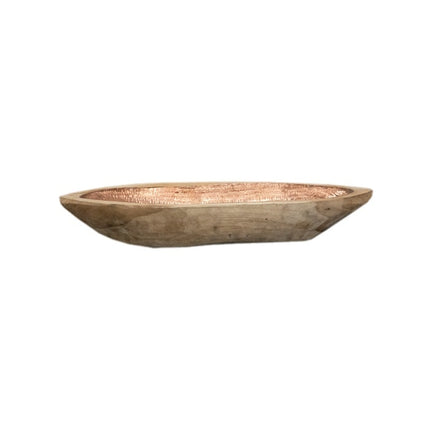 Houten schaal Perahu ovaal