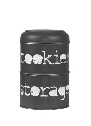 Opbergblik - Zwart - Metaal - 17x17x27 cm