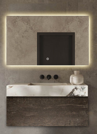 Badkamerspiegel Frameloos met rondom LED Verlichting en Anti Condens 160 x 80 cm