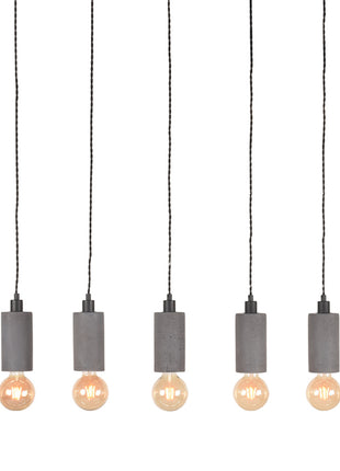Hanglamp Fresco - Concrete - Beton - 5-Lichts