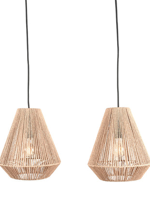 Hanglamp Ibiza - Naturel - Jute - 2-Lichts