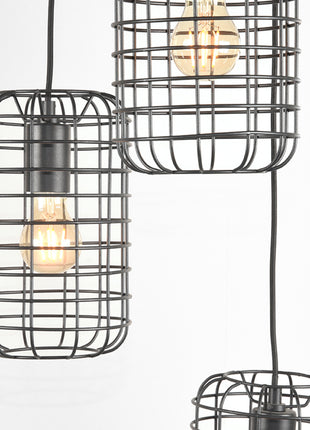 Hanglamp Solido - Zwart - Metaal - 3-Lichts