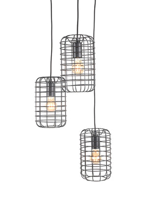 Hanglamp Solido - Zwart - Metaal - 3-Lichts