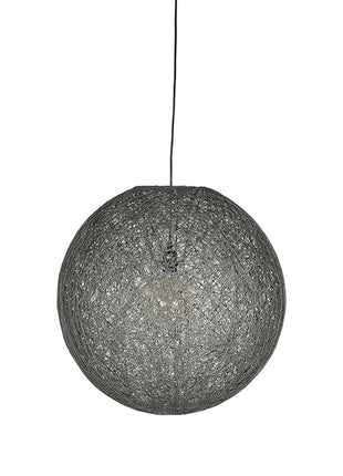 Hanglamp Twist - Grijs - Vlas - M