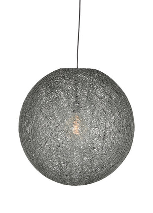 Hanglamp Twist - Grijs - Vlas - L