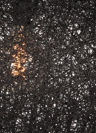 Hanglamp Twist - Zwart - Vlas - M