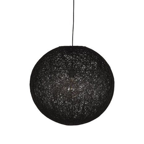 Hanglamp Twist - Zwart - Vlas - L