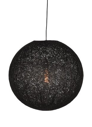 Hanglamp Twist - Zwart - Vlas - L