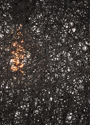 Hanglamp Twist - Zwart - Vlas - XL