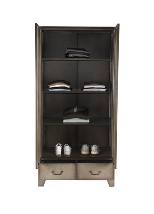 Bergkast Fence - Grijs - Metaal - 2-Deurs