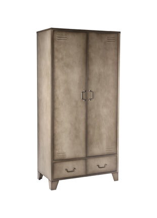 Bergkast Fence - Grijs - Metaal - 2-Deurs