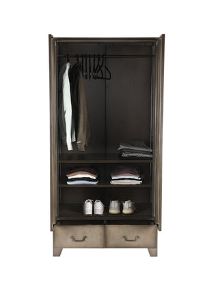 Bergkast Fence - Grijs - Metaal - 2-Deurs