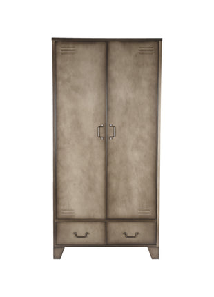 Bergkast Fence - Grijs - Metaal - 2-Deurs