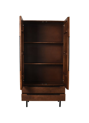 Bergkast Rio - Espresso - Mangohout - 2-Deurs