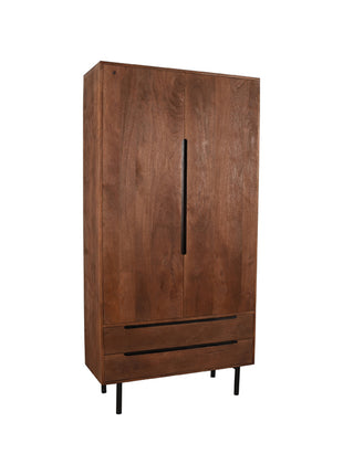 Bergkast Rio - Espresso - Mangohout - 2-Deurs