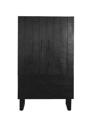 Bergkast Kast - Zwart - Mangohout - 2-Deurs