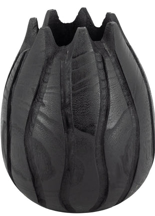 Houten vaas tulp zwart