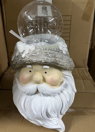 Kerstman sneeuwbol 27 cm  met licht