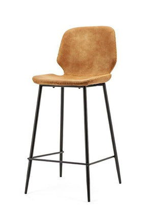 Bar chair Seashell high - cognac