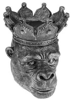 Bloempot Aap - Bloempotten - Plantenbakken - Bloempotten Voor Buiten - Bloempotten voor Binnen - Plantenbak - Zilver - 30 cm breed