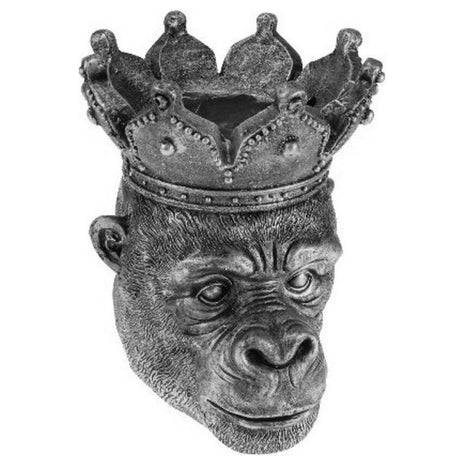 Bloempot Aap - Bloempotten - Plantenbakken - Bloempotten Voor Buiten - Bloempotten voor Binnen - Plantenbak - Zilver - 30 cm breed