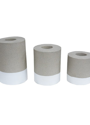 Kaarsenhouder set van 3 wit