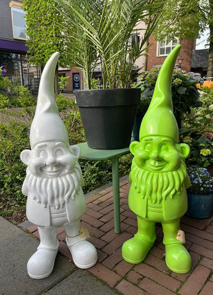 Tuinkabouter 1 Meter - Kabouter Tuin - Cadeau - Wit - 100 cm