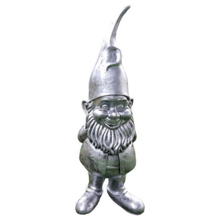 Tuinkabouter 1 Meter - Kabouter Tuin - Cadeau - Zilver - 100 cm