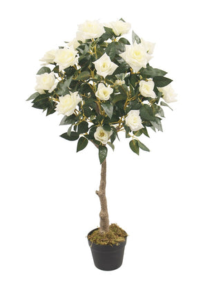 Kunstboom Rosa roos 100cm