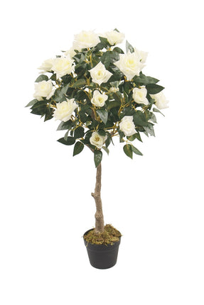 Kunstboom Rosa roos 100cm