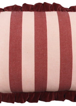 Kussen Kaia met roezels striped 40x60cm