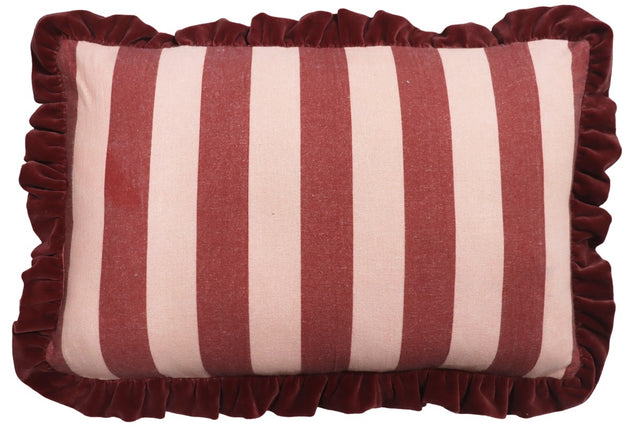Kussen Kaia met roezels striped 40x60cm