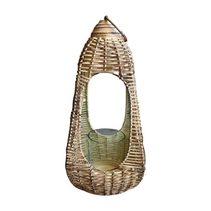 Lantern w. glass D19H38cm