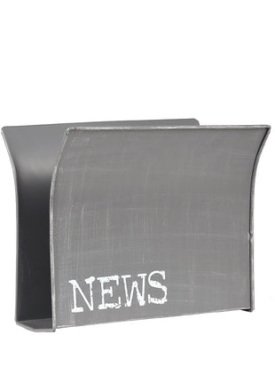 Wanddecoratie Magazinehouder - Antiek grijs - Metaal
