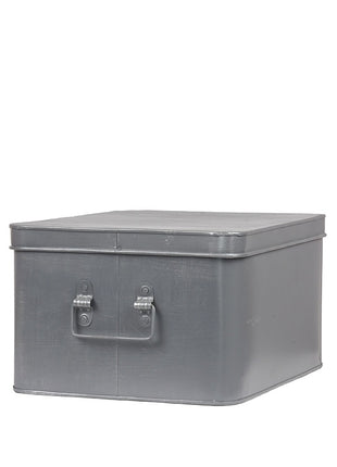 Media Opbergkist - Grijs - Metaal - XL