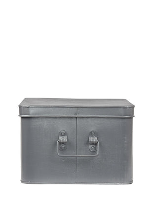 Media Opbergkist - Grijs - Metaal - XL