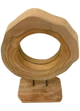 Mirror on stand teak