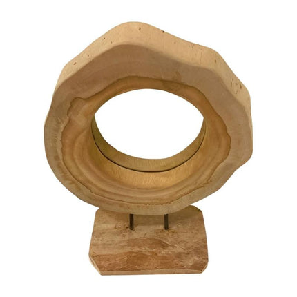 Mirror on stand teak