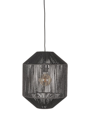LABEL51 Hanglamp Ibiza - Zwart - Jute - 1-Lichts Cilinder