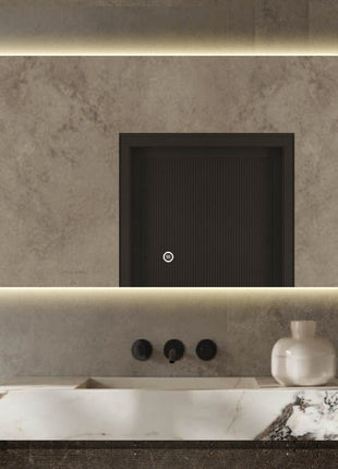 Badkamerspiegel Frameloos met rondom LED Verlichting en Anti Condens 80 x 60 cm