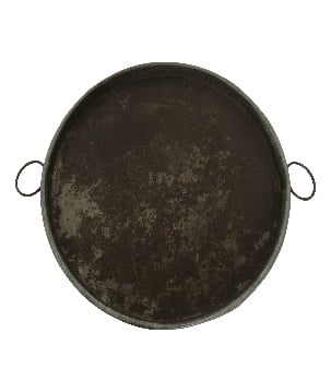 Old iron round tray ears  50cm (7731)